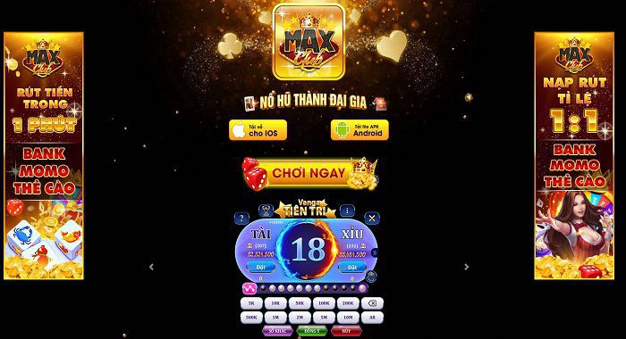 Nạp - rút tiền siêu đơn giản tại Max Club