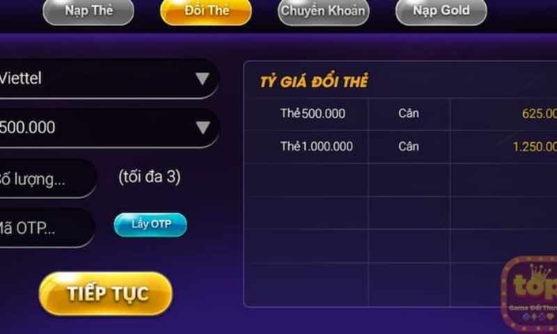 Lựa chọn hình thức nạp tiền Bay27 Club