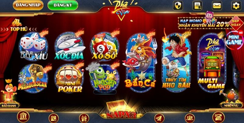 Phê Vin là một trong những cổng game mới được nhiều người yêu thích 