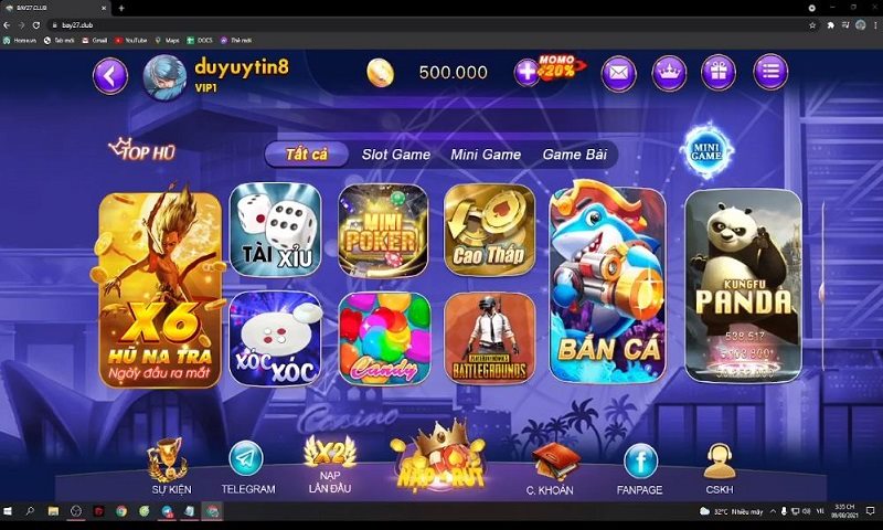 Đăng ký tài khoản tại cổng game khá dễ dàng         