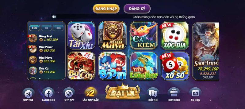 Đa dạng các tựa game tại Hu86 để anh em trải nghiệm.