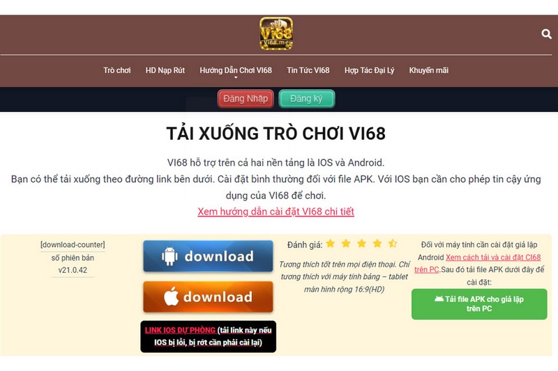 Tải game dễ dàng cùng Vi68