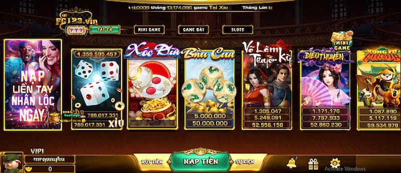 Chìa khóa vàng níu chân những khách hàng là kho game khủng 