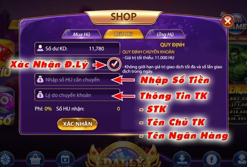 Hướng dẫn cách nạp tiền tại cổng game Huto 