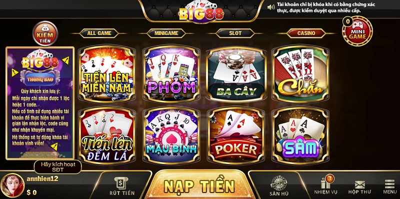 Game bài đỉnh cao hiện nay