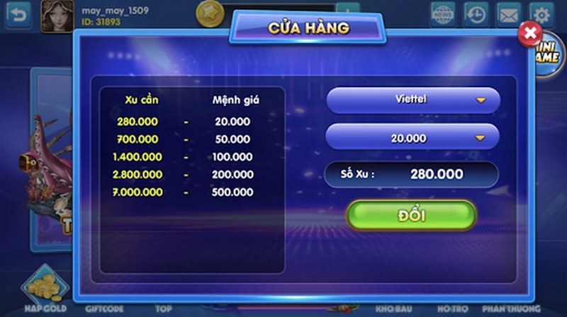 Thao tác rút tiền tại cổng game bắn cá không phức tạp