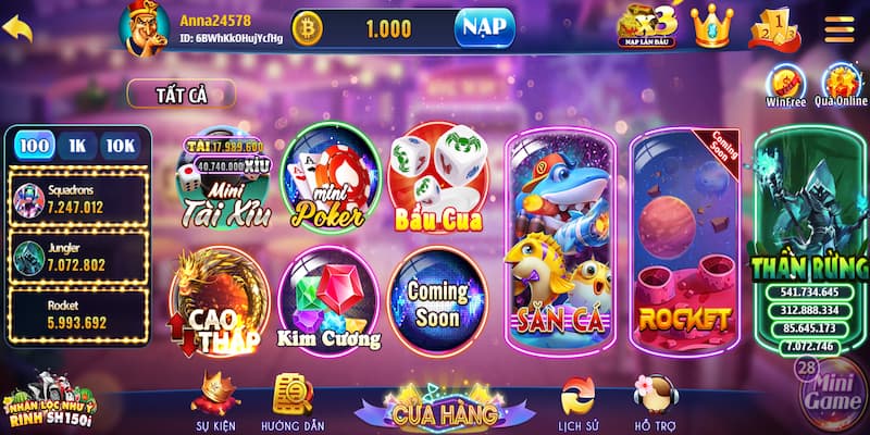 Những trò chơi có tại cổng game