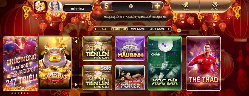 Game bài đổi thưởng tại cổng game Man68 Vin