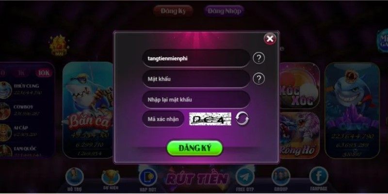 Đăng ký tài khoản game Nổ hũ club