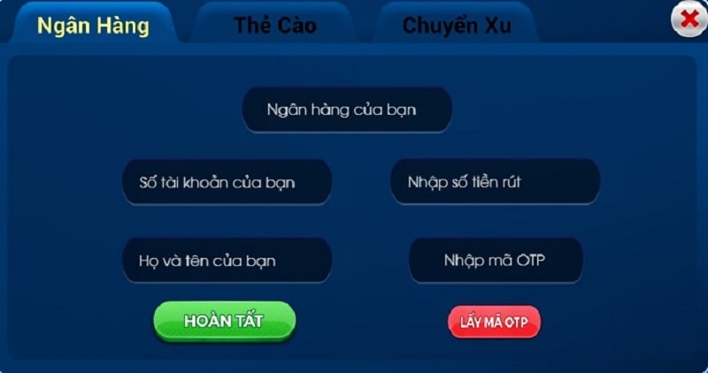 Hướng dẫn các bước rút tiền Yo68