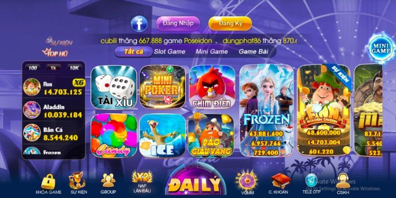 Những trò chơi siêu hấp dẫn chỉ có tại cổng game SumVip